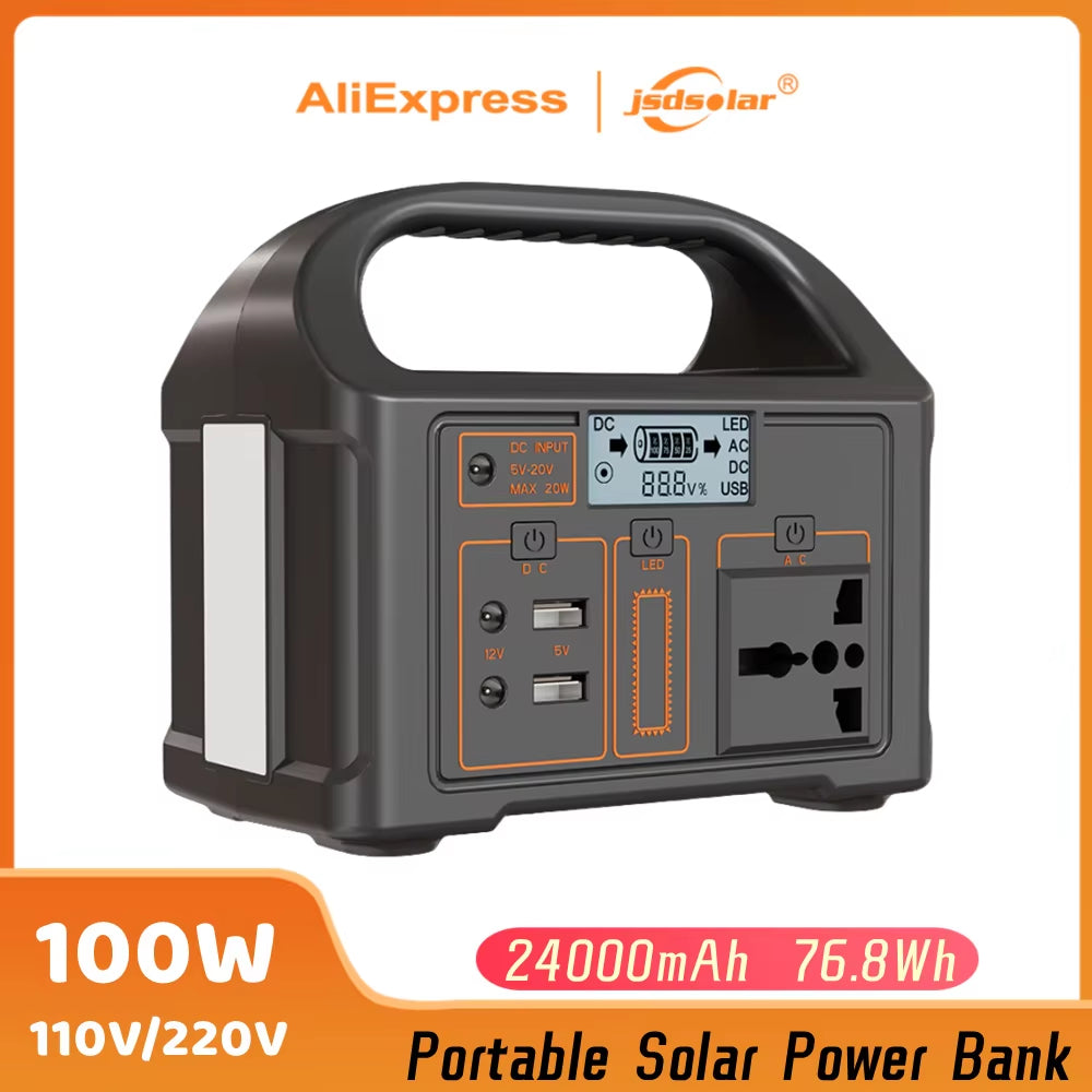 New Solar Panel that also Power Station Power Generator 100W 110V220V LED Light Emergency