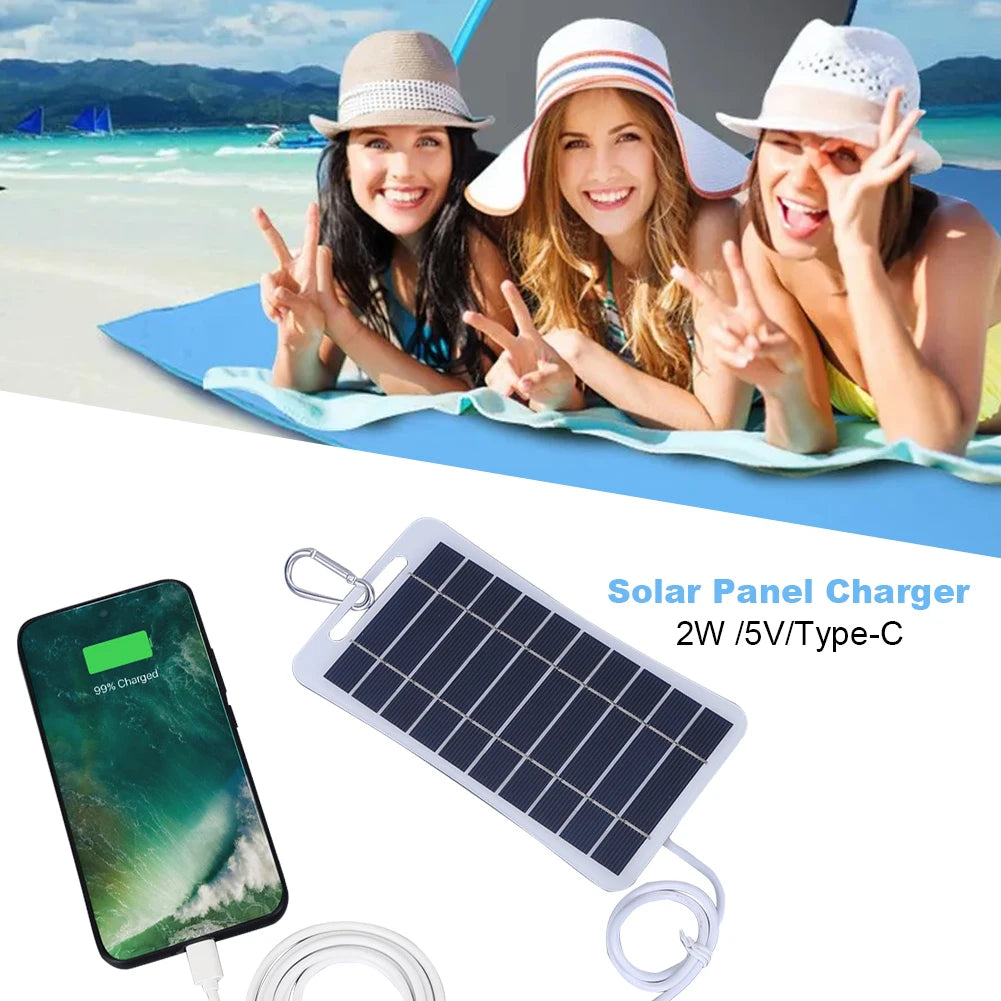  Solar Panel with USB Battery Charger also Waterproof Phone Power Bank for Camping Backpacking and Hiking