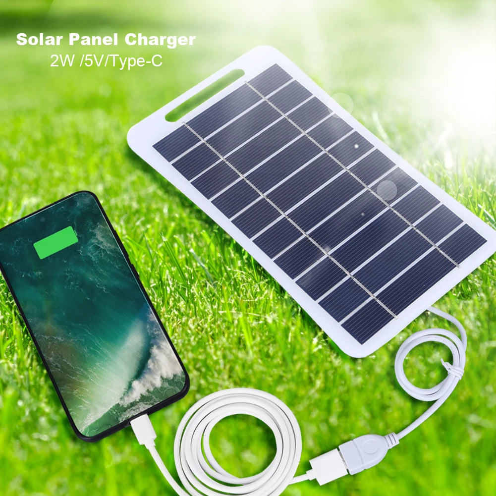  Solar Panel with USB Battery Charger also Waterproof Phone Power Bank for Camping Backpacking and Hiking