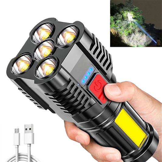 Powerfull LED Flashlight, Ultra Bright USB Rechargeable Flashlight for Outdoor Activities